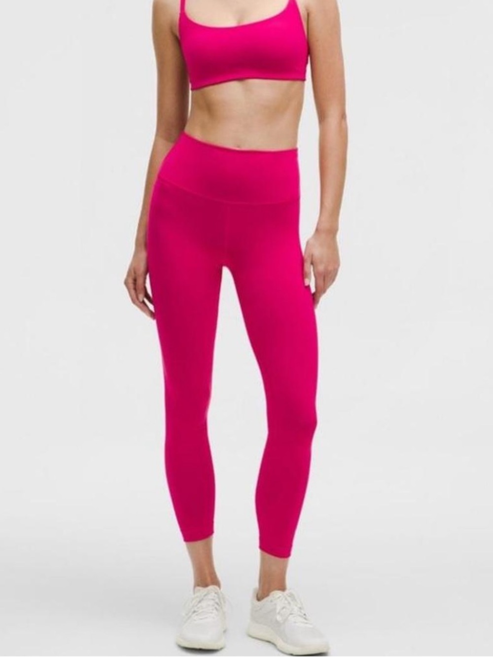 🍋 Lululemon Wunder Train High Rise Leggings 25" Raspberry Coulis size 8
